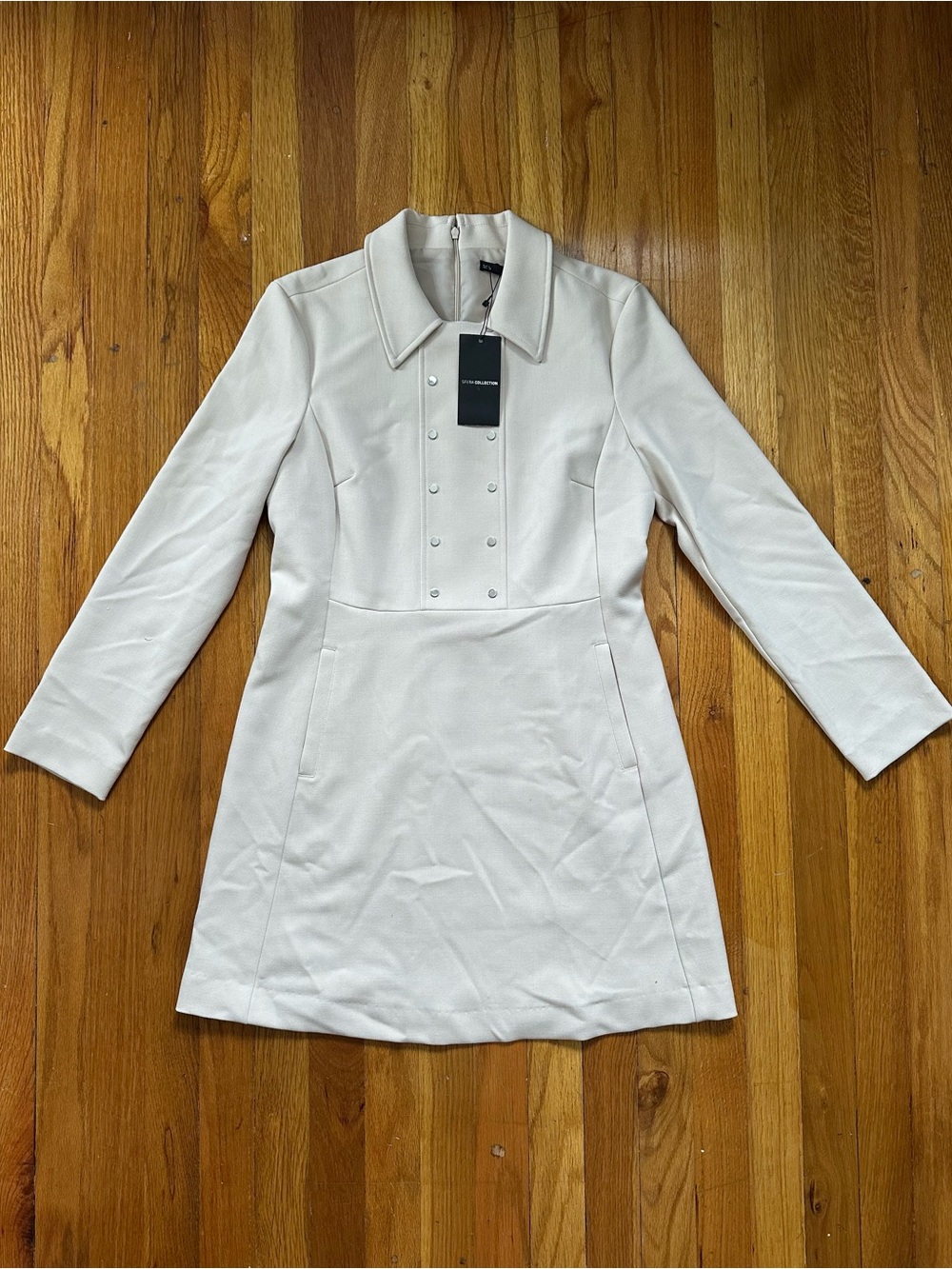 NWT Double Breasted Collared Zip-up Jacket